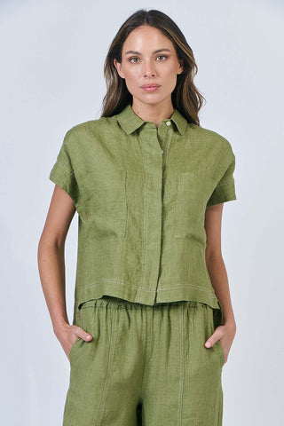 LINEN MOSS SHIRT