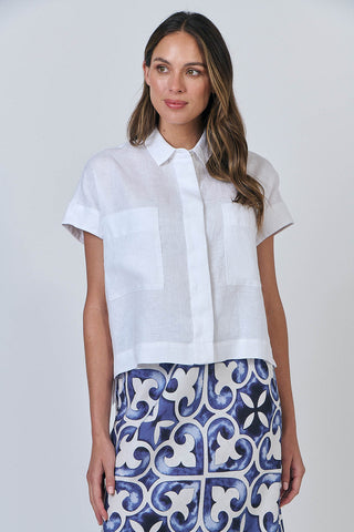 LINEN SHIRT WITH POCKETS