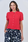 LINEN SHIRT RED
