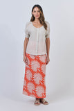 LINEN SKIRT SUNSET PALM