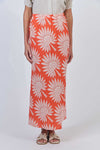 LINEN SKIRT SUNSET PALM