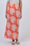 LINEN SKIRT SUNSET PALM