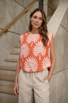 LINEN TOP SUNSET PALM