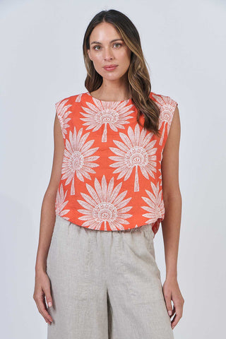 LINEN TOP SUNSET PALM