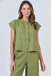 LINEN MOSS SHIRT