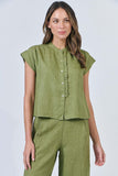 LINEN MOSS SHIRT