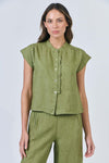 LINEN MOSS SHIRT