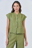 LINEN MOSS SHIRT