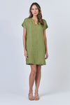 LINEN MOSS DRESS