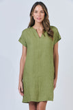 LINEN MOSS DRESS