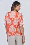 LINEN TOP WITH SLEEVE SUNSET PALM