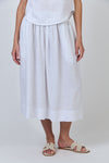LINEN SKIRT WHITE