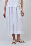 LINEN SKIRT WHITE