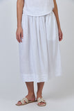 LINEN SKIRT WHITE