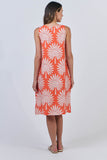 LINEN DRESS SUNSET PALM