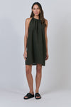 LINEN LICORICE DRESS
