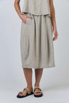 LINEN PANELLED SKIRT