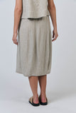 LINEN PANELLED SKIRT