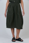 LINEN LICORICE SKIRT