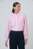 LINEN FRILL SHIRT PINK