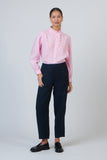 LINEN FRILL SHIRT PINK