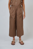 COTTON POPLIN PANTS COOKIE