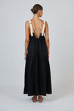 COTTON POPLIN BLACK DRESS