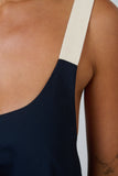 COTTON POPLIN DRESS NAVY