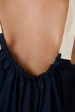 COTTON POPLIN DRESS NAVY