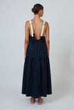 COTTON POPLIN DRESS NAVY