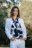 RAY DENIM JACKET WHITE