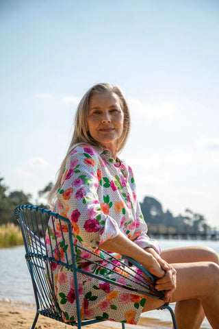 FLORAL OVERSIZED LONG SHIRT