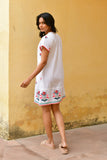 HUMMINGBIRD EMBROIDERED DAY DRESS
