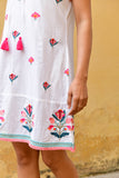 HUMMINGBIRD EMBROIDERED DAY DRESS