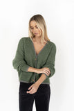 ROMI CARDI GREEN/GREY