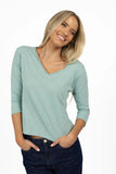 STELLA V-NECK SURF GREEN