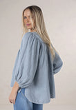 BAROQUE BLOUSE MISTY GREY