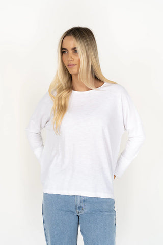 DIPPY L/S TEE WHITE