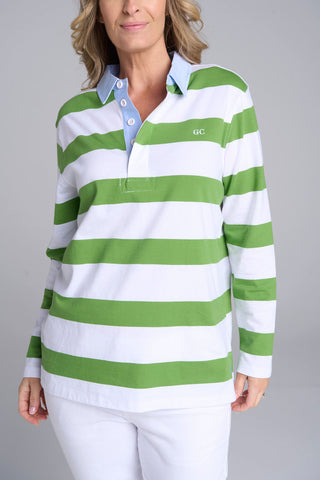 RELAXED RUGBY TOP LEAF GREEN