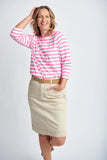 COTTON KNEE LENGTH SKIRT NATURAL