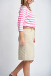 COTTON KNEE LENGTH SKIRT NATURAL