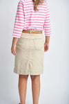 COTTON KNEE LENGTH SKIRT NATURAL