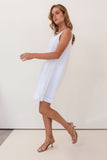 LINEN SQUARE NECK SHIFT DRESS