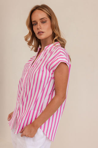COTTON EXT SLEEVE SHIRT PINK