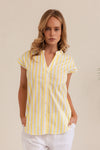 COTTON EXTENDED SLEEVE SHIRT YELLOW