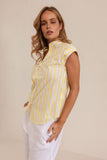 COTTON EXTENDED SLEEVE SHIRT YELLOW