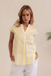COTTON EXTENDED SLEEVE SHIRT YELLOW