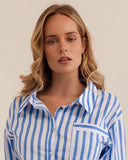 COTTON 3/4 SLEEVE COLLARED SHIRT