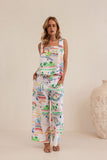 LINEN MARRAKESH HIGH WAISTED WIDE LEG PANT