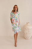 LINEN MARRAKESH SHIRTMAKER DRESS